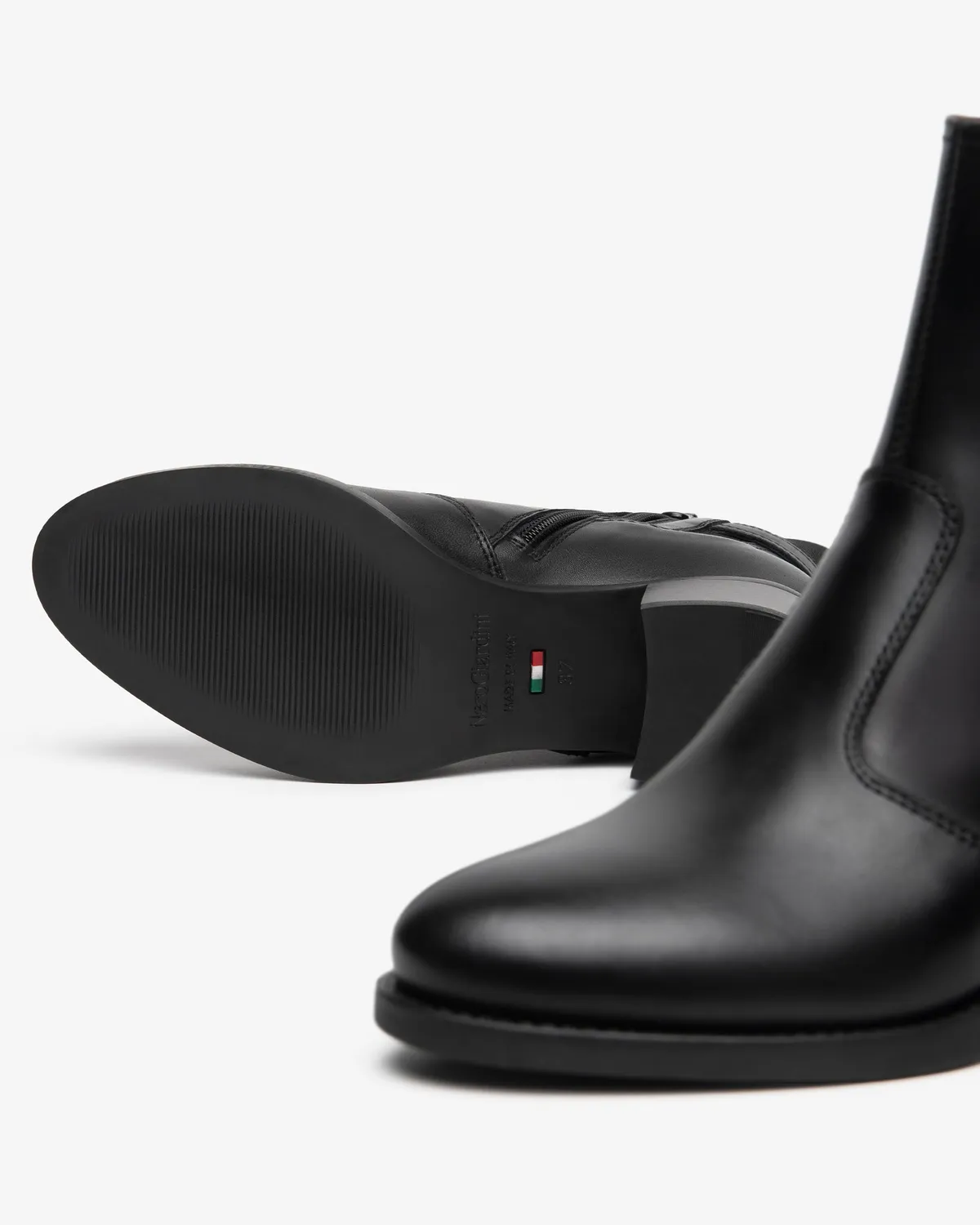 NeroGiardini ghete dama piele toc bloc 4 cm