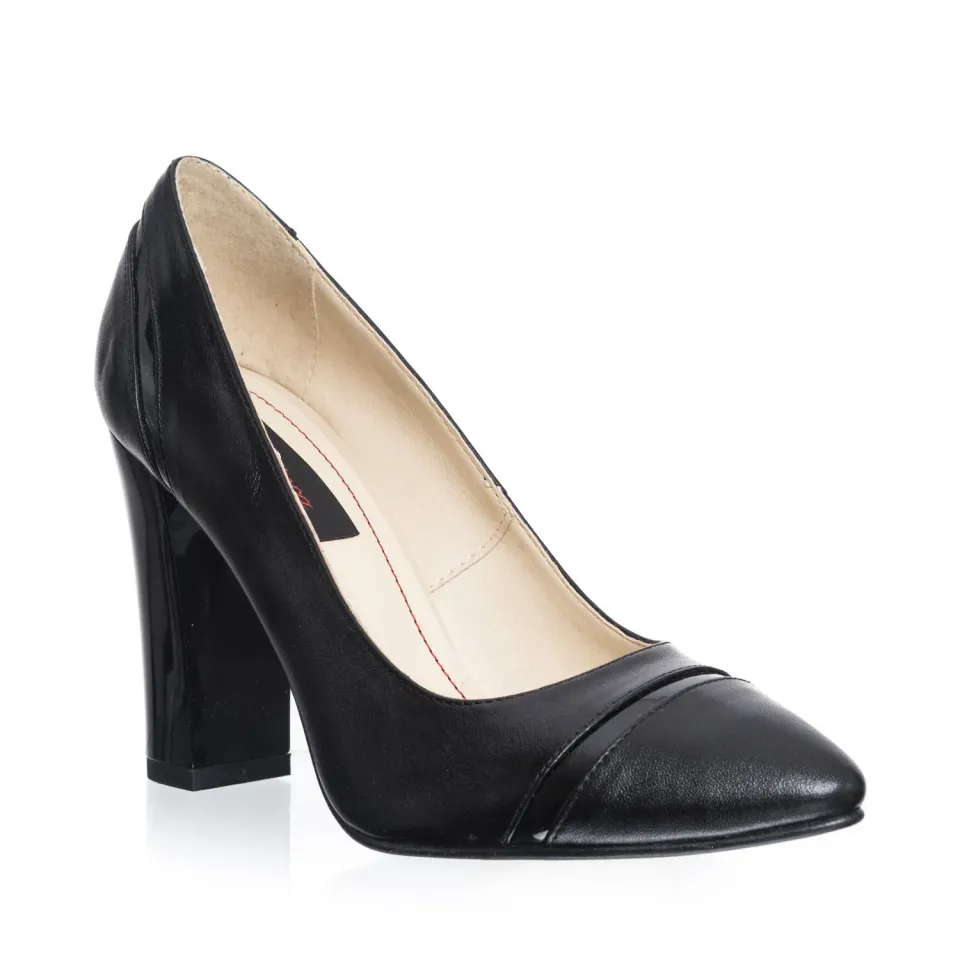 Catinca Shoes 2692 NBL pantofi dama negru lac piele