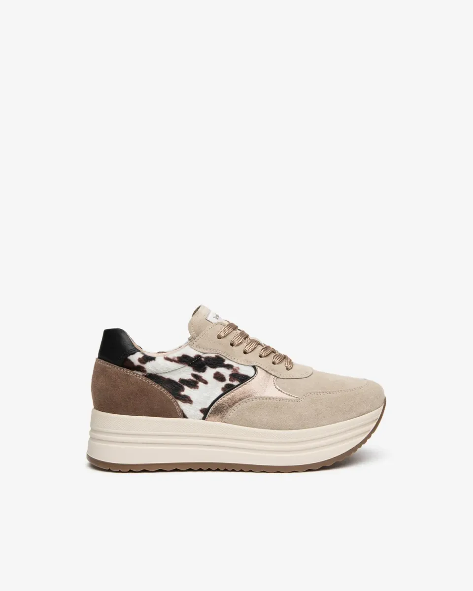NeroGiardini sneakers dama piele velur platforma 45 mm