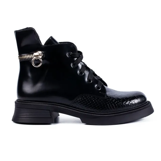 Lucas Shoes 411 ghete dama piele croco lac