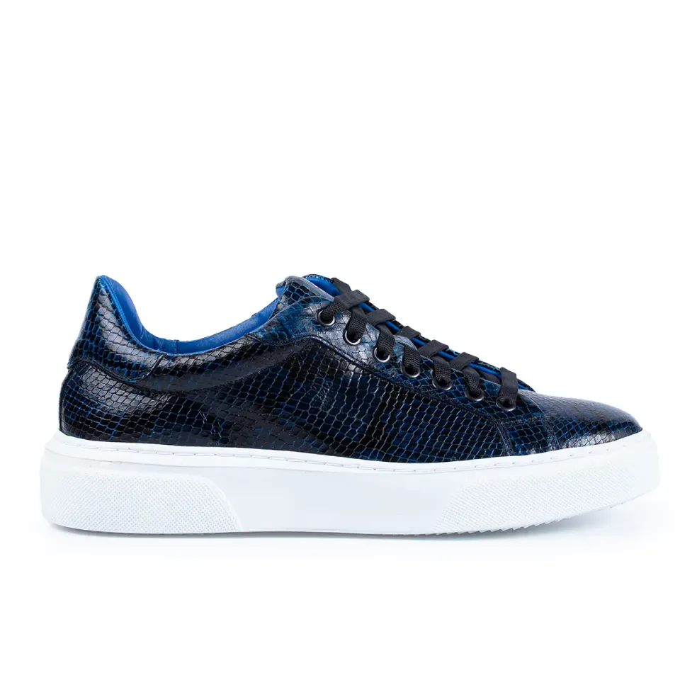 Lucas Shoes 510 Snake Blue sneakers piele