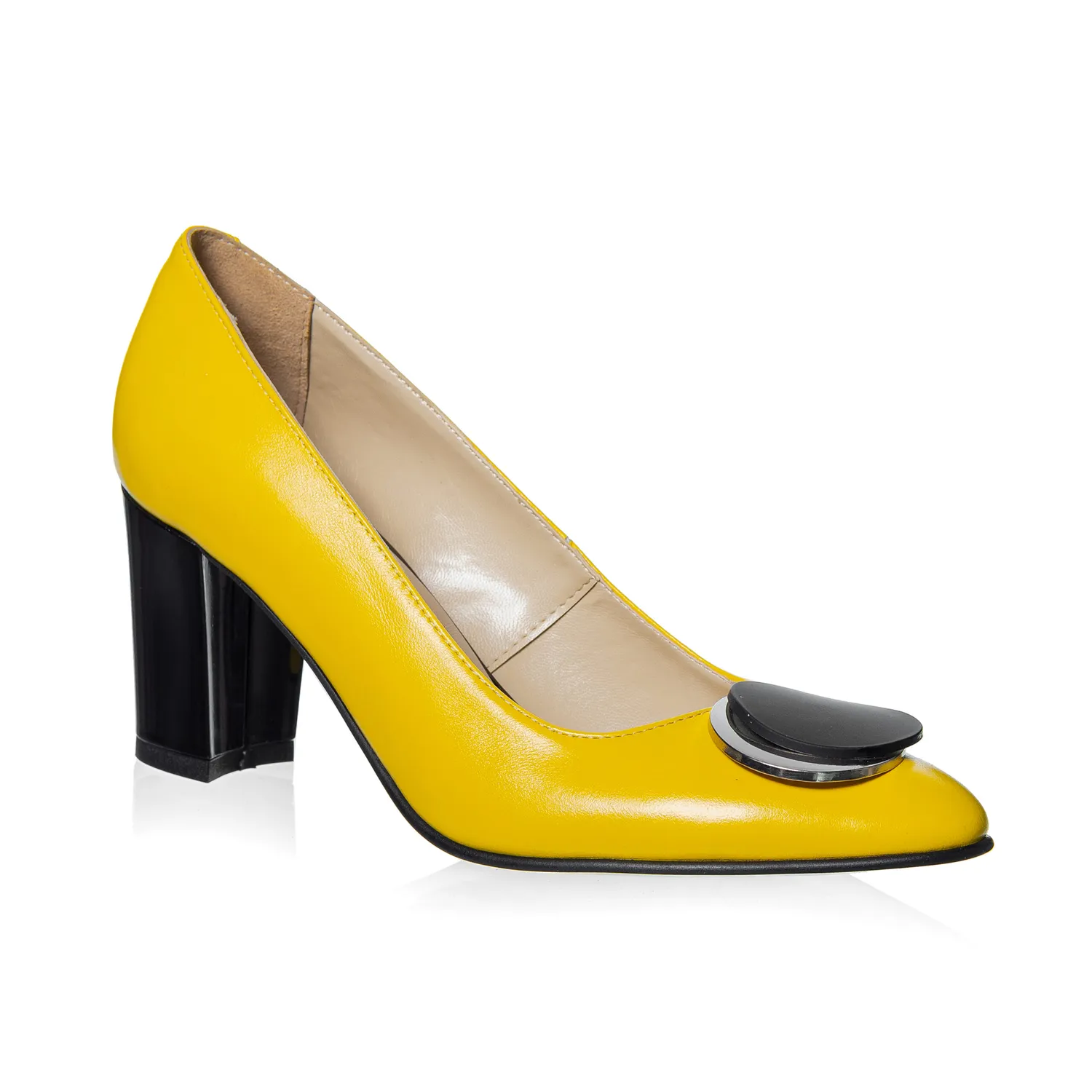 Catinca Shoes Galben Box A30 GB pantofi piele galbeni
