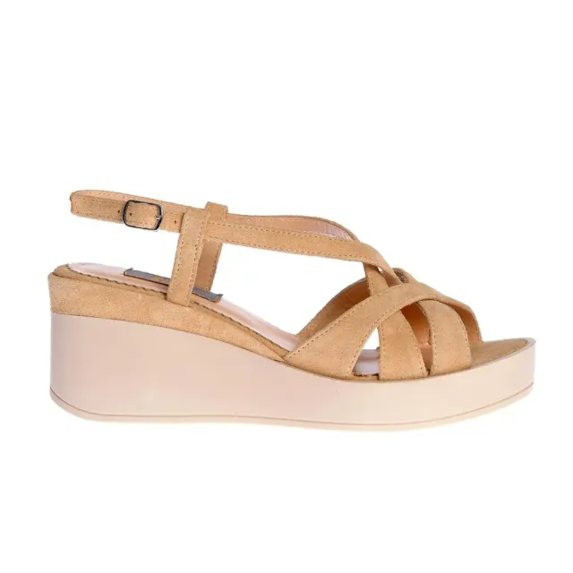 Ana Urbana Caracas sandale nude piele intoarsa wedge