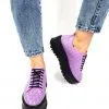 Catinca Shoes XP3 L pantofi dama perforati lila piele