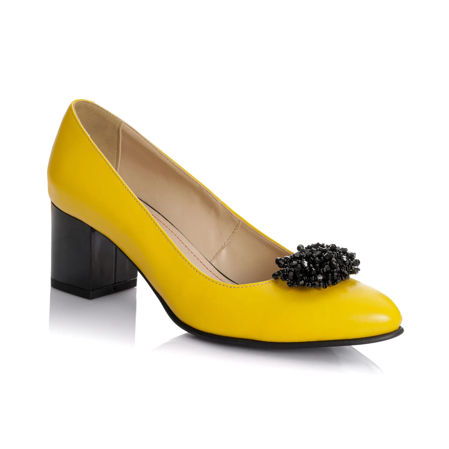 Pantofi dama piele naturala Catinca Shoes A59 G galben box