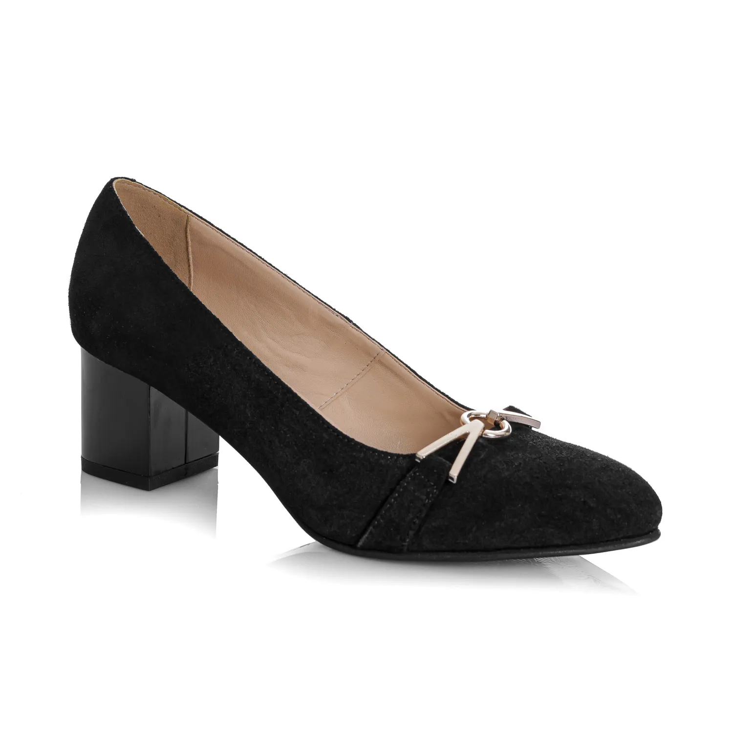 Catinca Shoes A44 NA pantofi piele negru antilopă