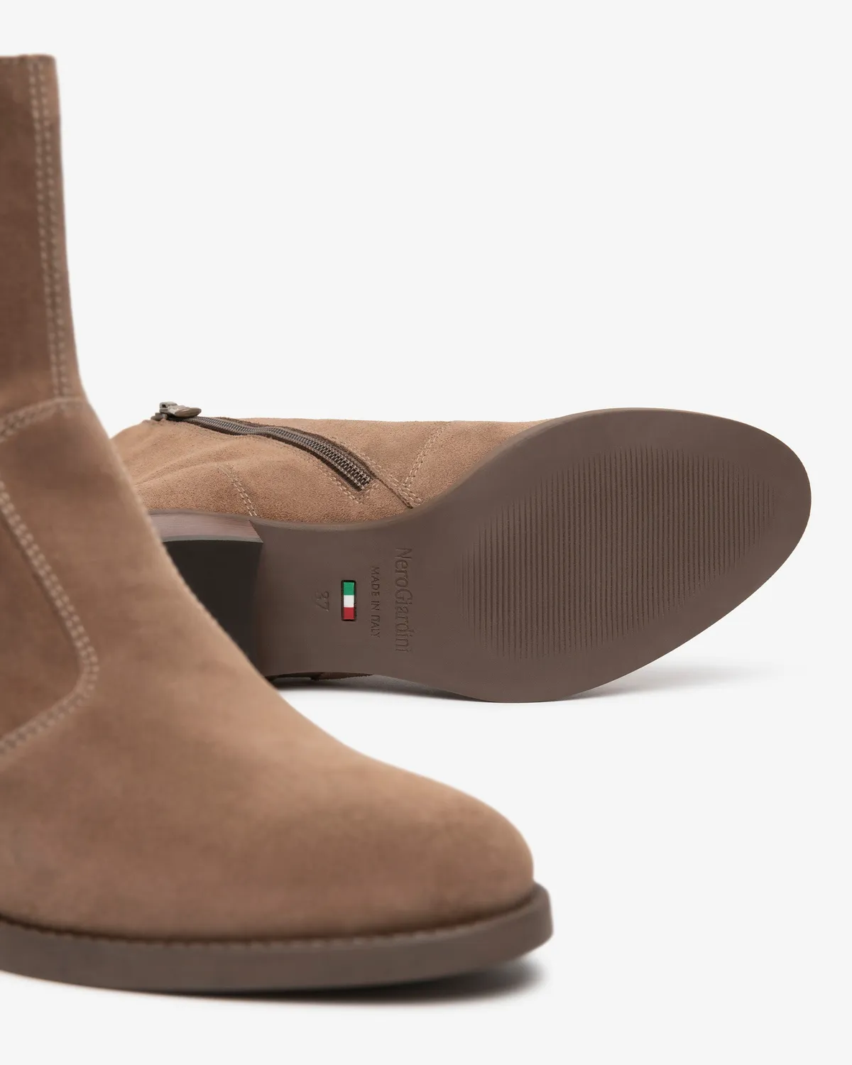 NeroGiardini botine dama piele intoarsa toc 40 mm