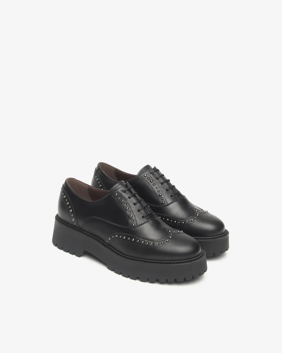 NeroGiardini pantofi dama piele cu siret oxford