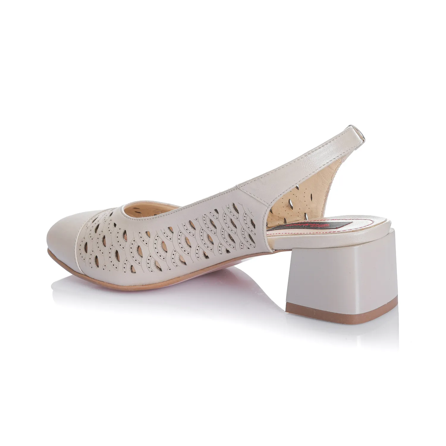 Catinca Shoes D16 BS sandale dama piele naturala bej sidef