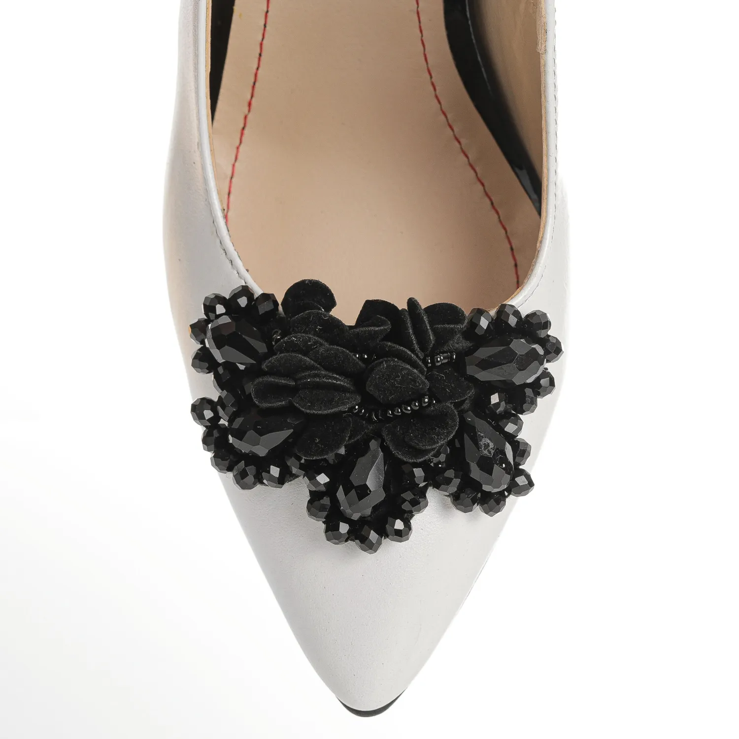 Catinca Shoes A58 AS pantofi dama alb sidef piele naturala