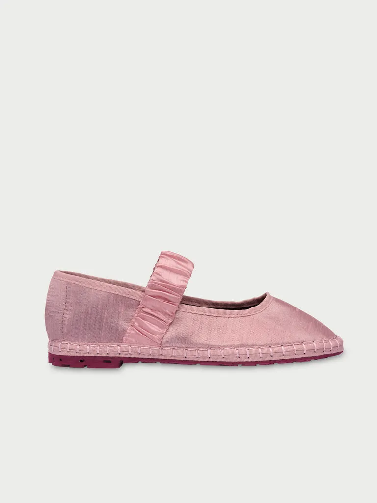 Flagelus Mafalda Peony pantofi roz catifea siret