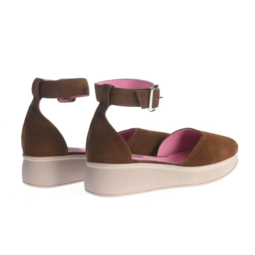 Ana Urbana Shoes Minneapolis balerini maro-roz platformă
