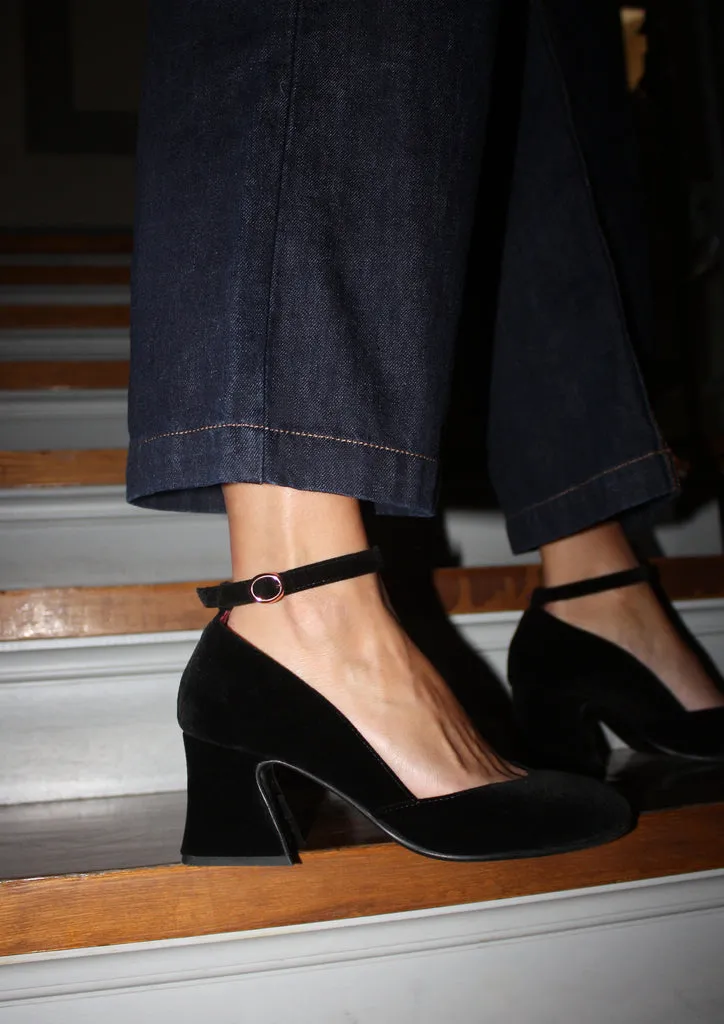 Flagelus The D'Orsey Black pantofi toc negru 6 cm