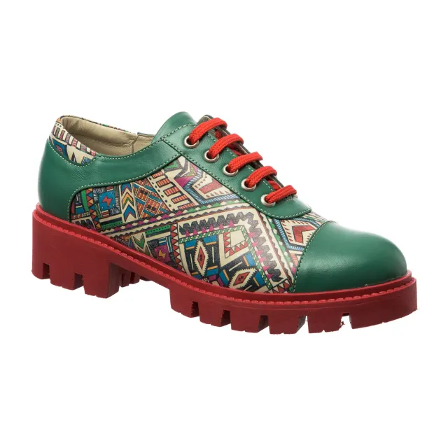 Catinca Shoes X1 VBMT pantofi dama piele naturala verde box