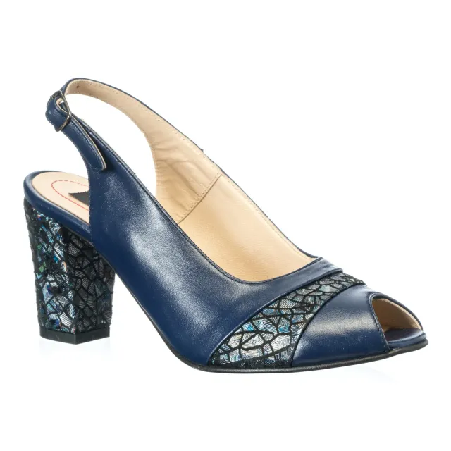 Catinca Shoes R9 BSZ sandale damă piele bleumarin solzi