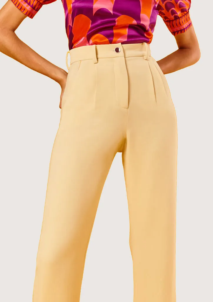 Flagelus Baseball Nude pantaloni bej vâscoză