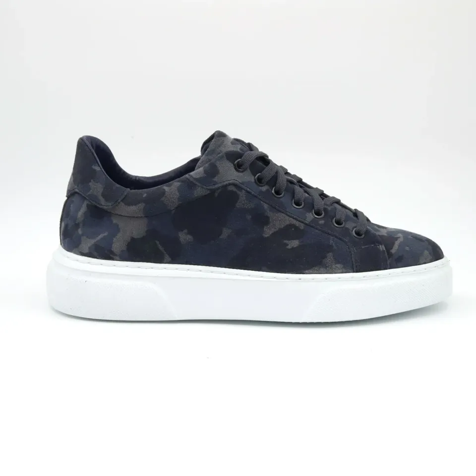 Lucas Shoes Sneaker 510 Army Blue Velur sneakers piele