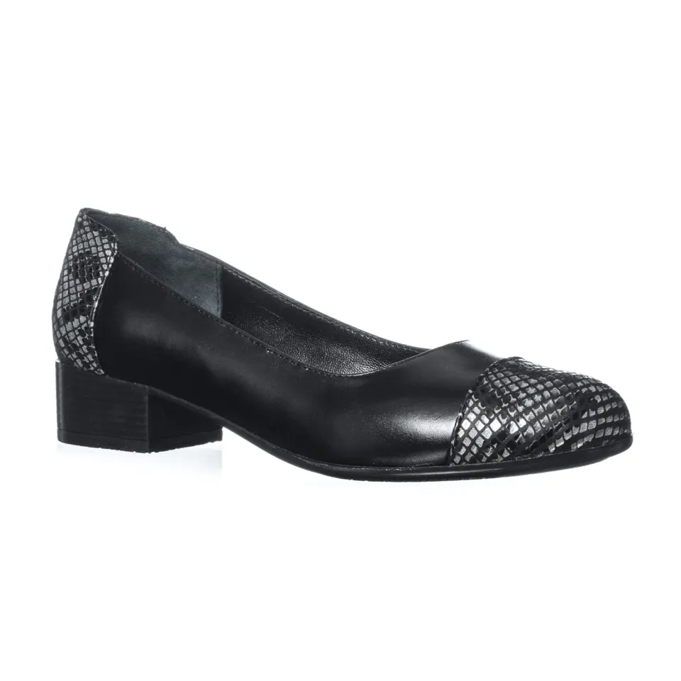 Catinca Shoes T6 NBSA pantofi dama negru sarpe piele naturala
