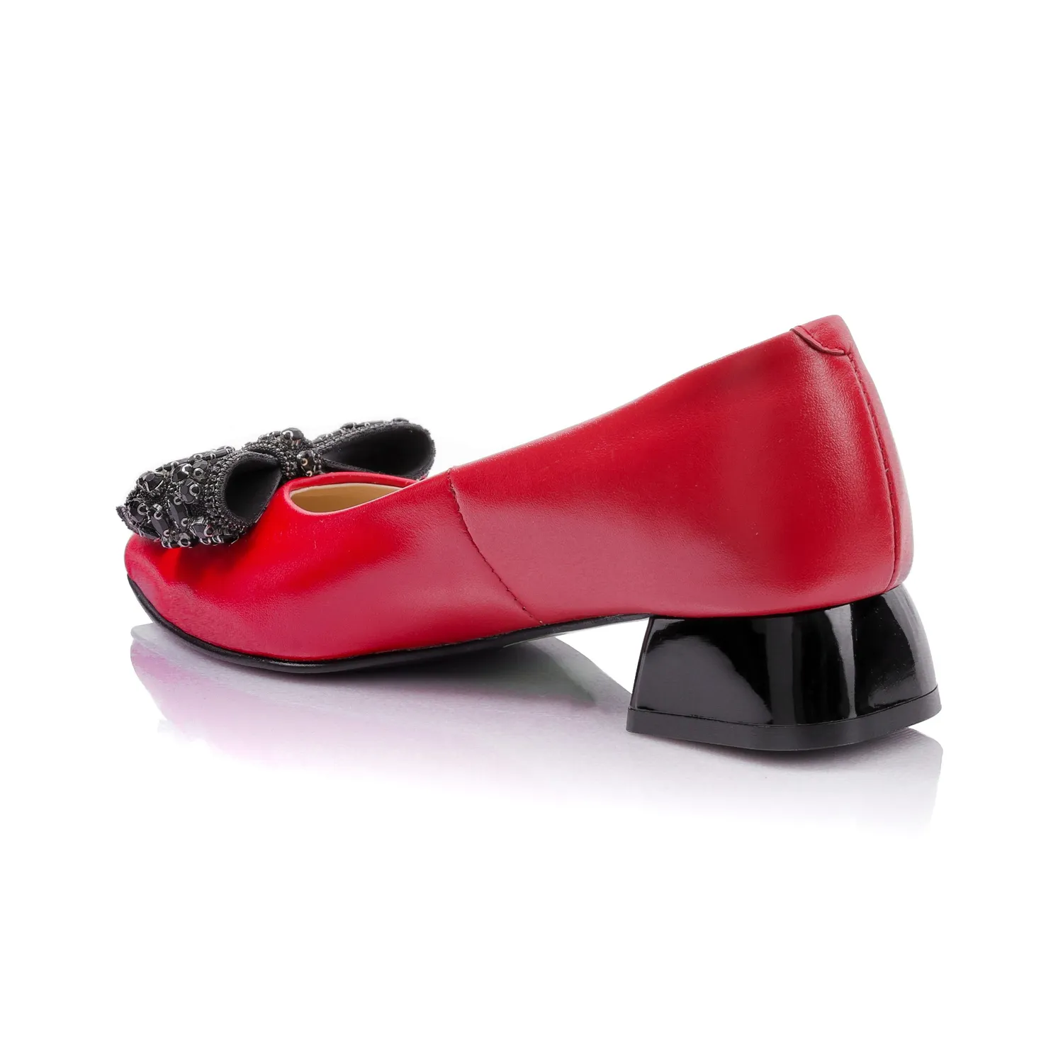Catinca Shoes BL8 RB balerini piele naturala rosu box