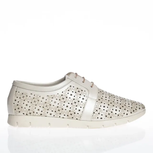 Pantofi damă Catinca Shoes D7 A albi din piele naturală