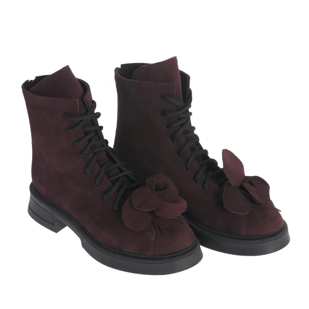 Ana Urbana Shoes Yasmina bocanci mov piele întoarsă