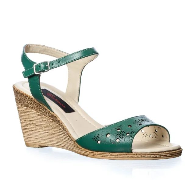 Catinca Shoes P16 V sandale dama verzi piele naturala