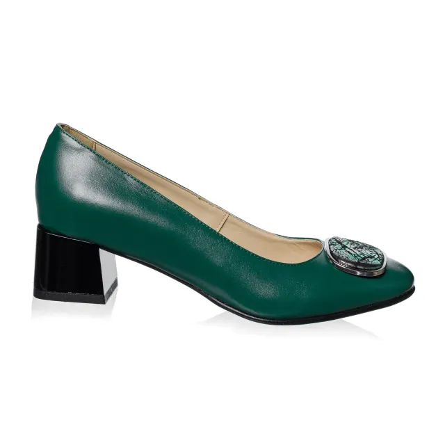 Catinca Shoes A21 VBVS pantofi dama piele verde box