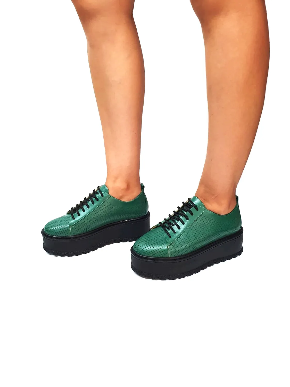 Catinca Shoes X3 VB pantofi piele naturala verde box