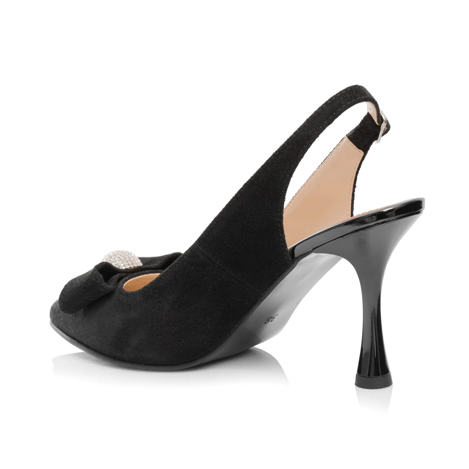 Catinca Shoes D51 NA sandale dama piele antilopa negru