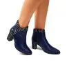 Catinca Shoes GX44 BBZ ghete dama bleumarin piele naturala