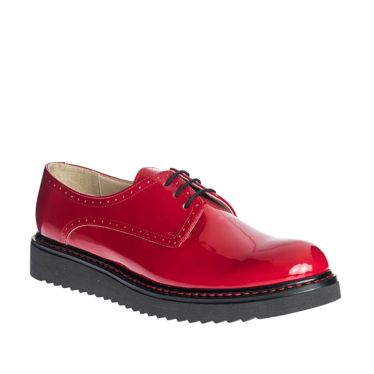 Catinca Shoes G33 RL pantofi dama piele rosie lac