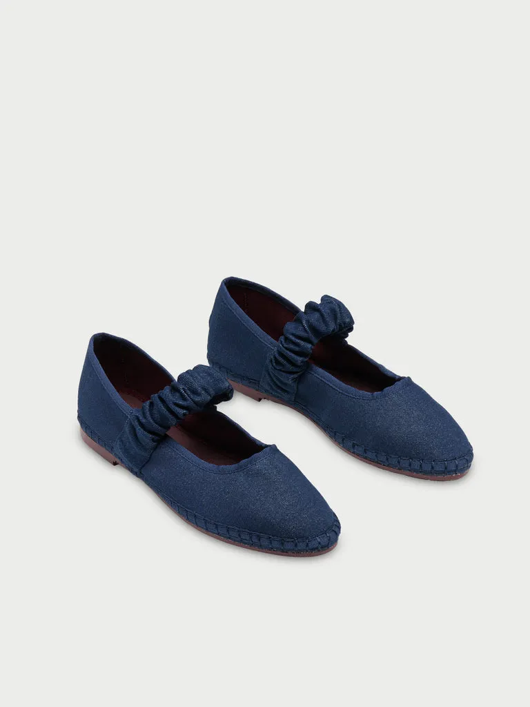 Flagelus Mafalda Rostova pantofi denim albastru inchis