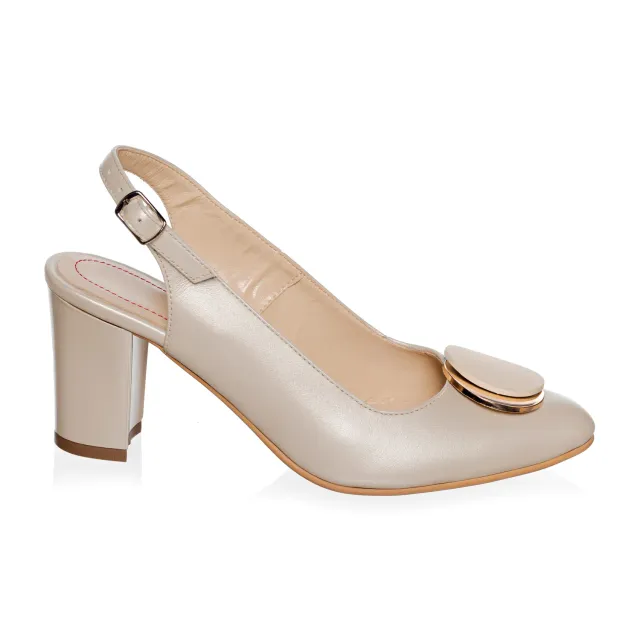 Sandale dama piele naturala Catinca Shoes D37 BS bej sidef