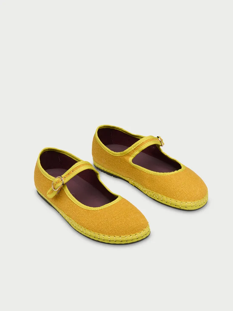 Flagelus Cinderella Ebenezer pantofi Mary Jane galbeni