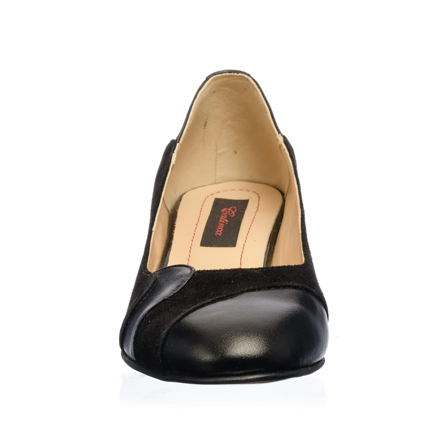 Catinca Shoes 505 NA pantofi dama piele negru antilopa
