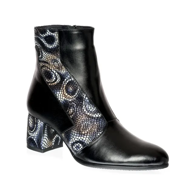 Catinca Shoes GX41 NBL ghete piele negru lacrima