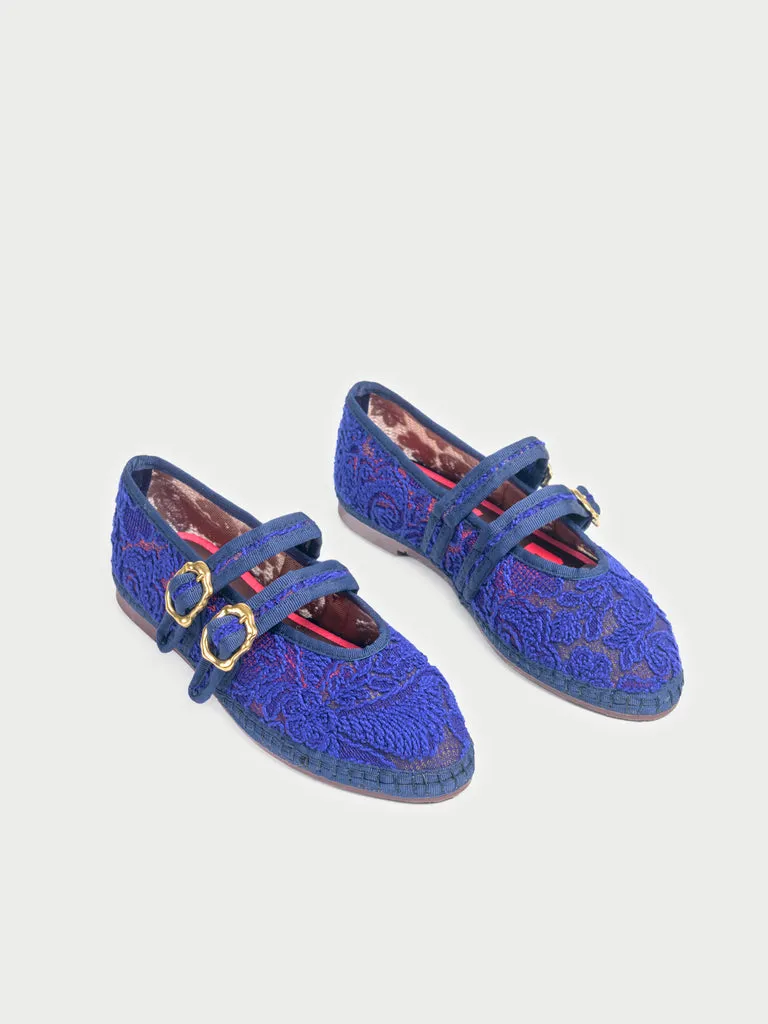 Flagelus Claire Veil Navy pantofi mesh bleumarin