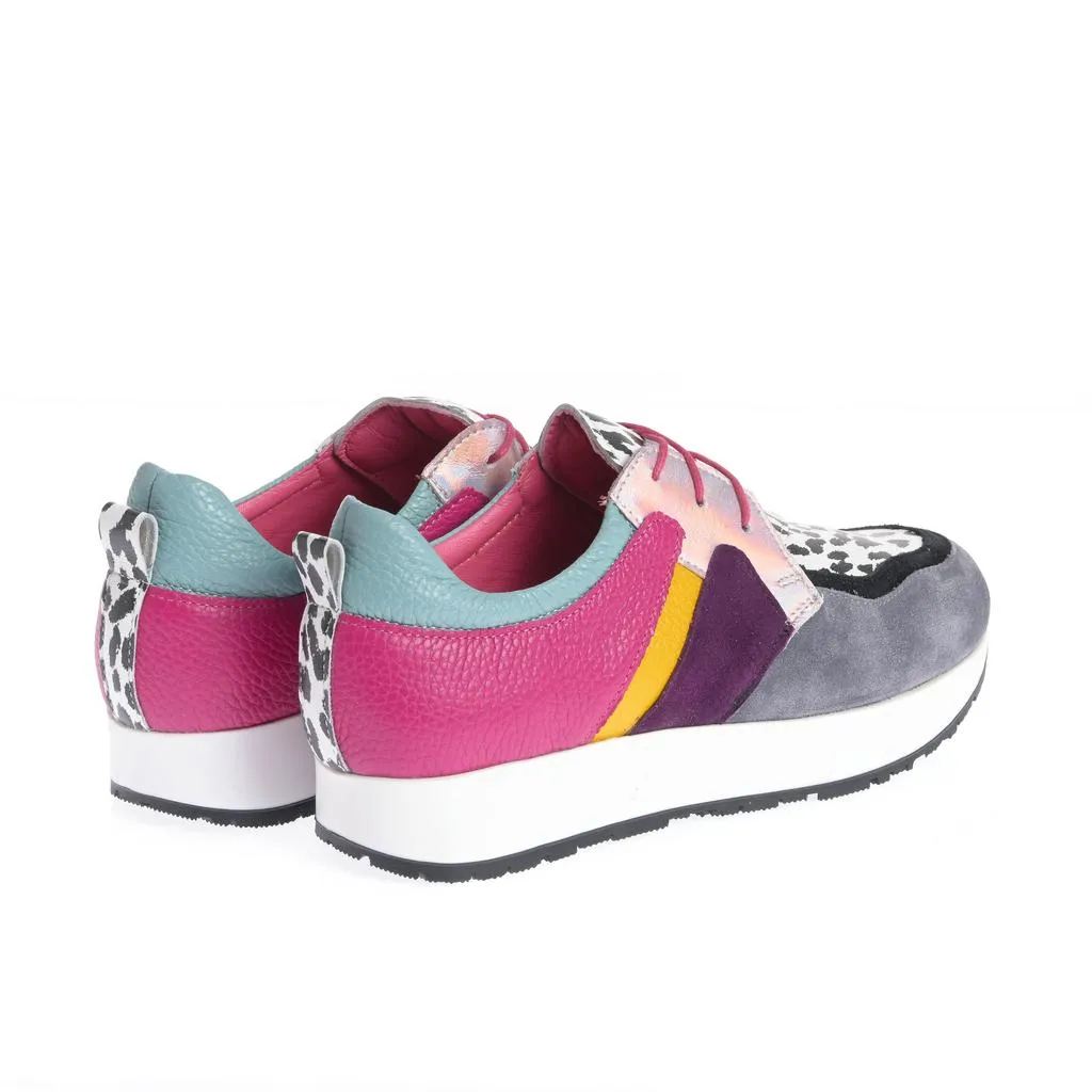 Ana Urbana Paris pantofi piele roz animal print