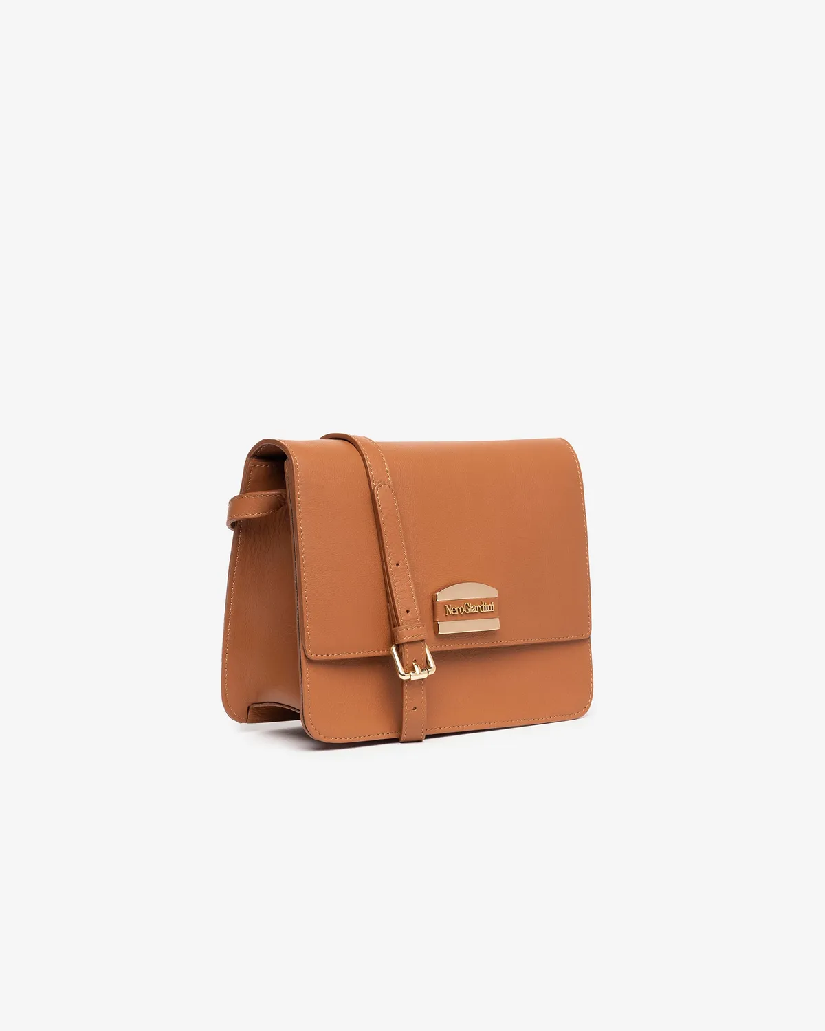 NeroGiardini geantă piele crossbody damă cu dust bag