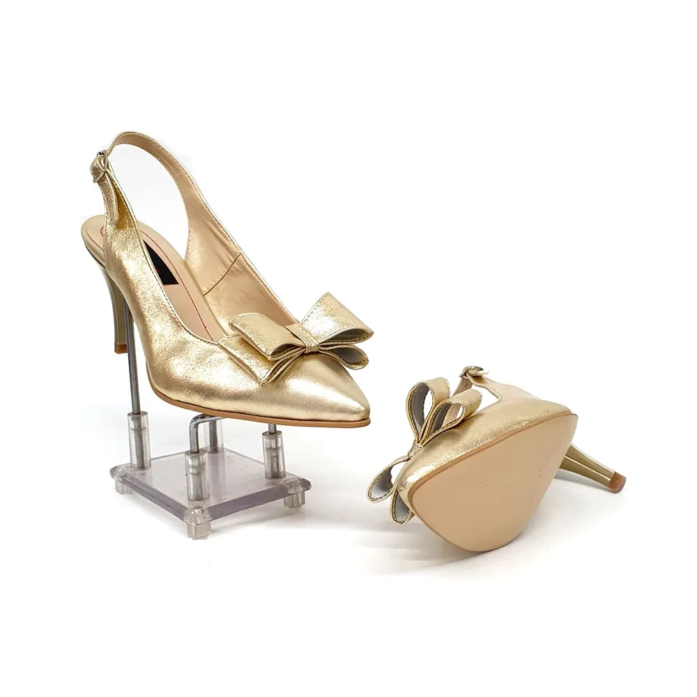 Catinca Shoes D18 AU sandale dama aurii piele naturala