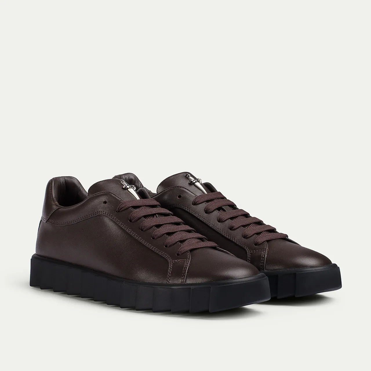 Cesare Paciotti Shark Derby pantofi maro piele neteda