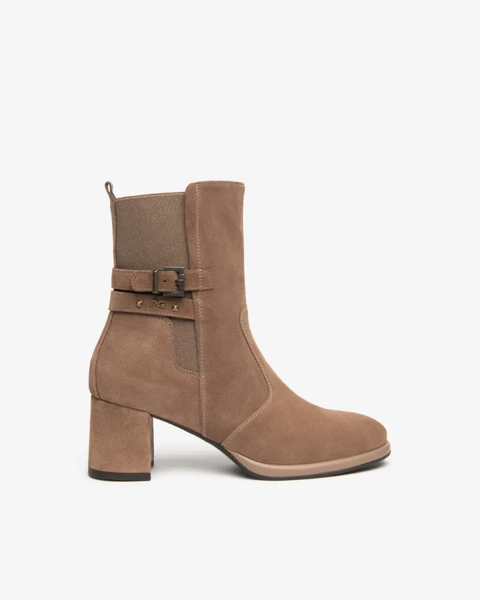 NeroGiardini Botine Dama Piele Toc Bloc 60mm Elegante