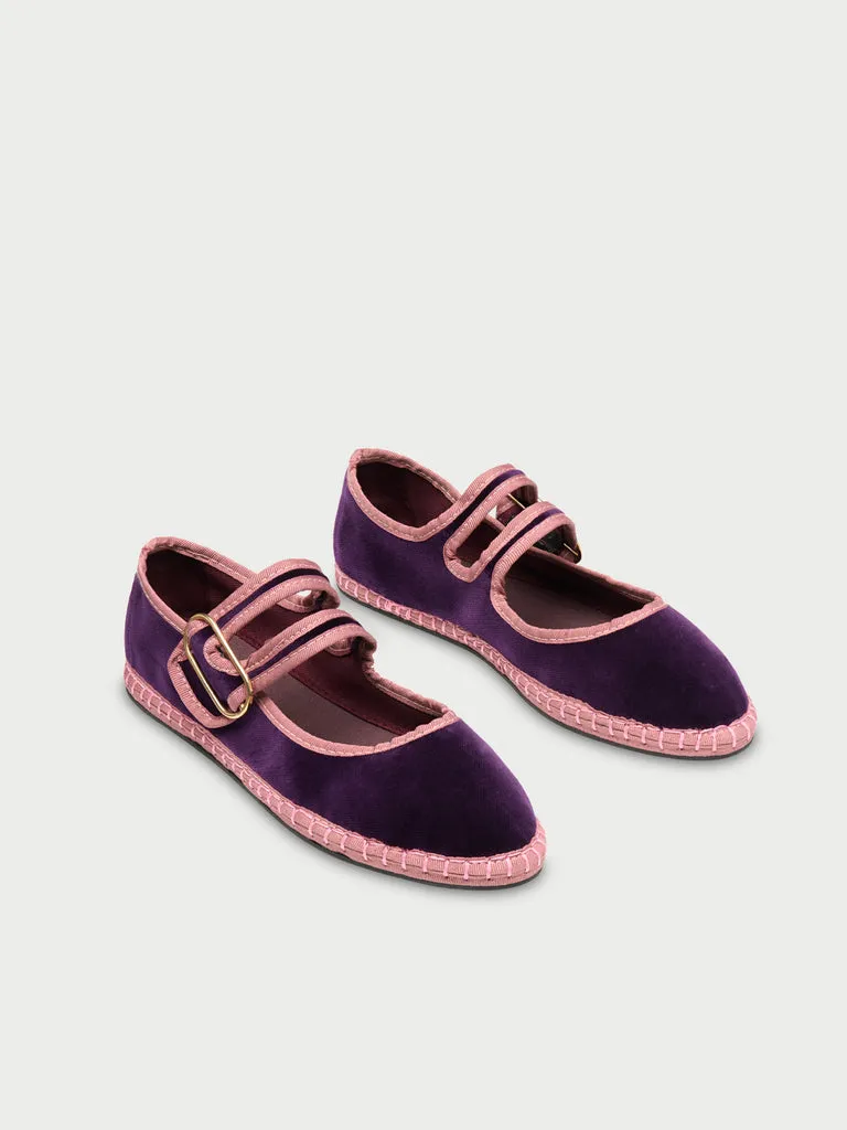 Flagelus Matilda Purple pantofi mary jane mov