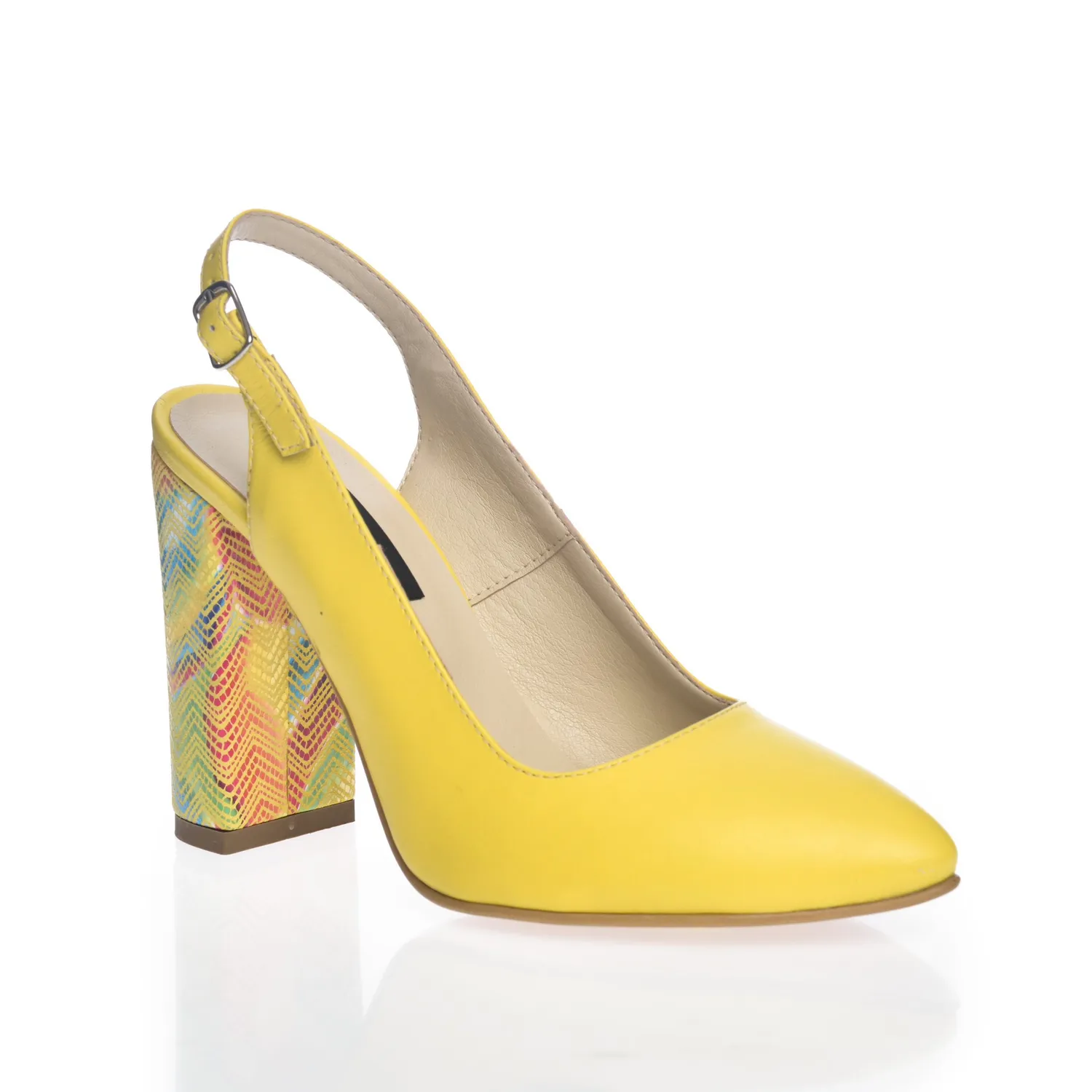 Catinca Shoes 269 GM sandale dama galben piele naturala