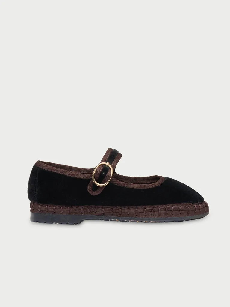 Flagelus Sethe Kids pantofi copii negru velur