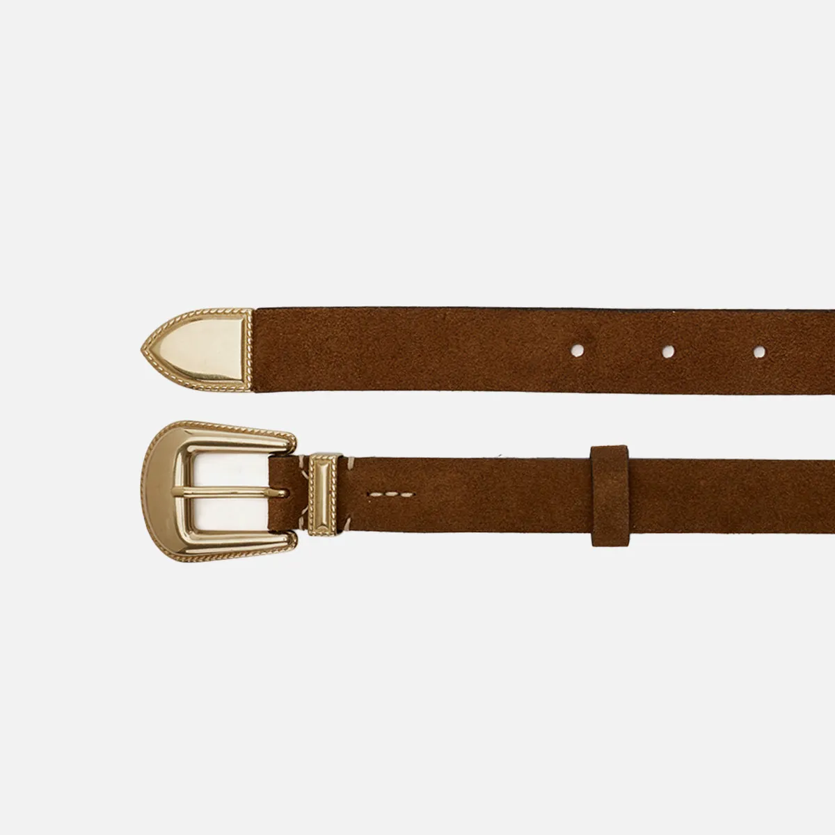 Cecilia Bringheli Clint Tobacco Suede curea piele maro
