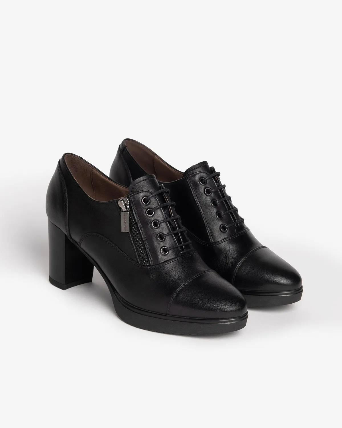 NeroGiardini pantofi piele dama cu siret oxford