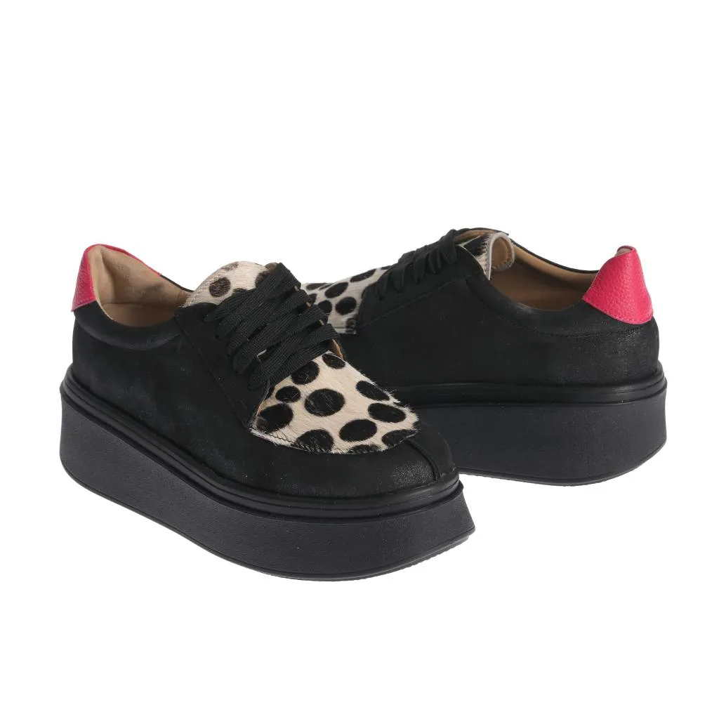 Ana Urbana Dallas pantofi casual negru-alb platformă