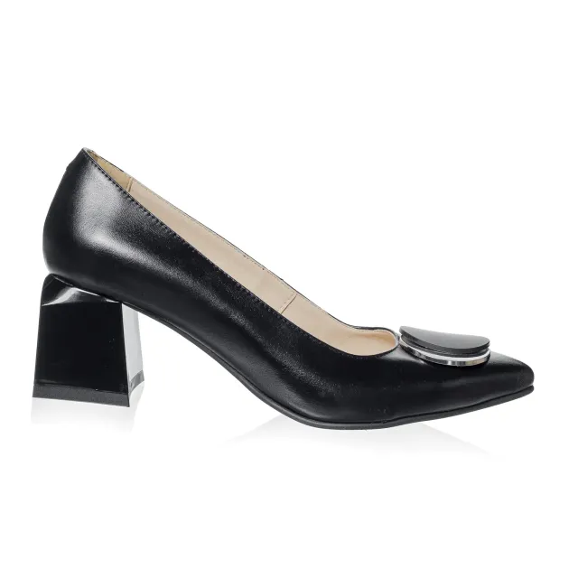 Catinca Shoes A33 NB pantofi dama negru box piele