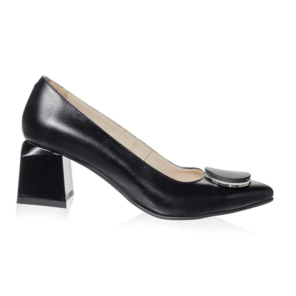 Catinca Shoes A33 NB pantofi dama negru box piele